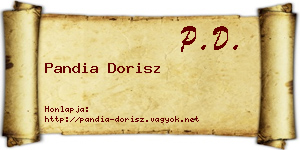 Pandia Dorisz névjegykártya